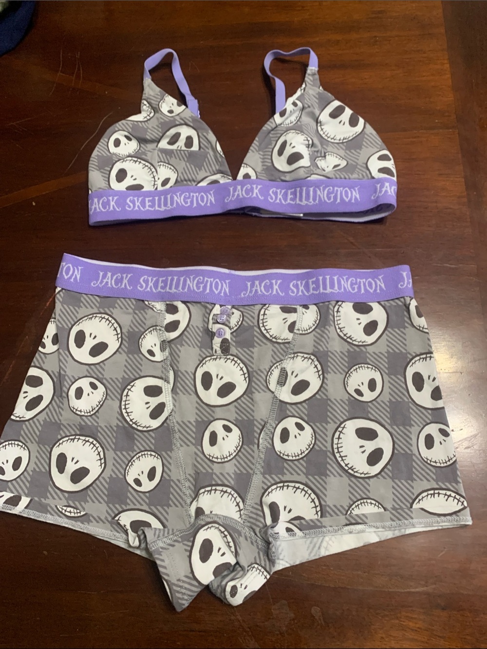 Disney Pink and Gray Ombre Racerback Sports Bra Set